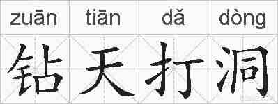 钻天打洞的拼音