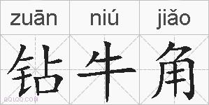 钻牛角的拼音