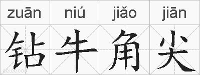 钻牛角尖的拼音