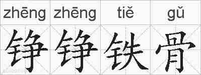 铮铮铁骨的拼音
