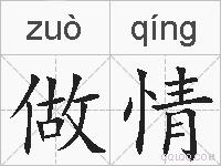 做情的拼音