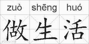 做生活的拼音