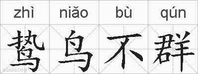 鸷鸟不群的拼音