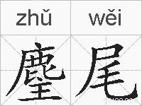 麈尾的拼音