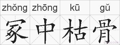 冢中枯骨的拼音