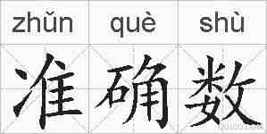 准确数的拼音
