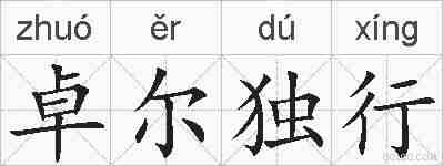 卓尔独行的拼音