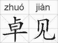 卓见的拼音
