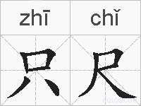 只尺的拼音