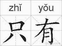 只有的拼音