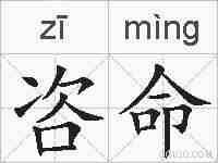 咨命的拼音