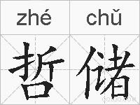 哲储的拼音