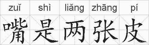 嘴是两张皮的拼音
