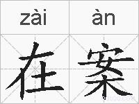 在案的拼音