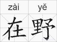 在野的拼音
