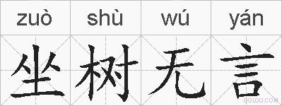 坐树无言的拼音