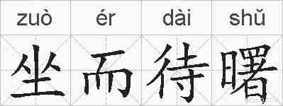 坐而待曙的拼音