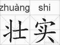 壮实的拼音
