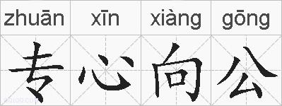 专心向公的拼音