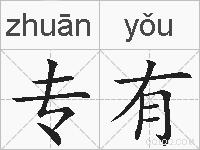 专有的拼音