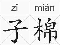 子棉的拼音
